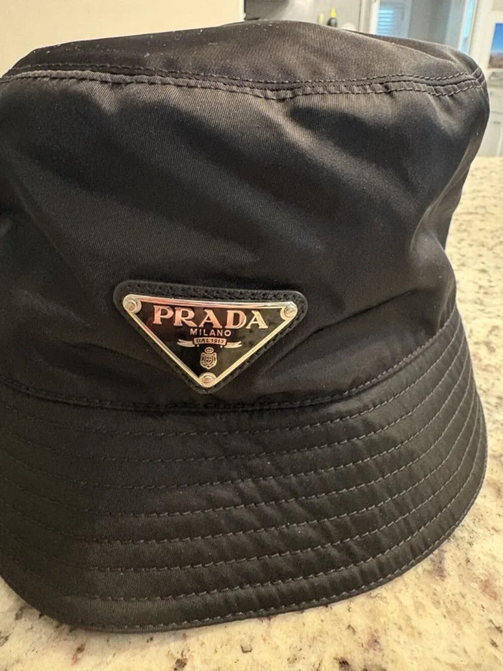Prada Re-Nylon Black Bucket Hat